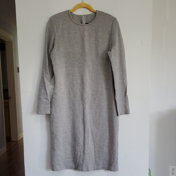 St. John Crew Neck Wool Blend Sweater Dress - Picture 1 of 8